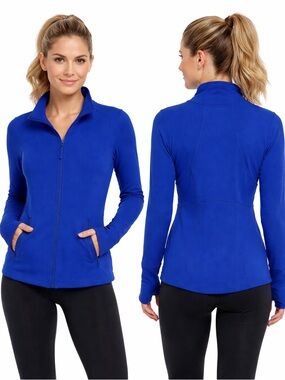 Zella Athleisure Full Zip Royal Blue Athletic Jacket XL